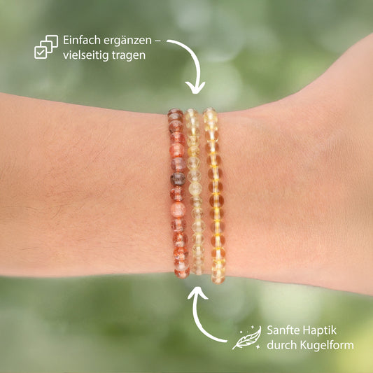 Rutilquarz Mini-Kugelarmband | 4 mm
