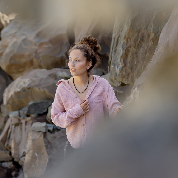 Onyx ball chain | Ø 4mm with 925 silver clasp | 45cm