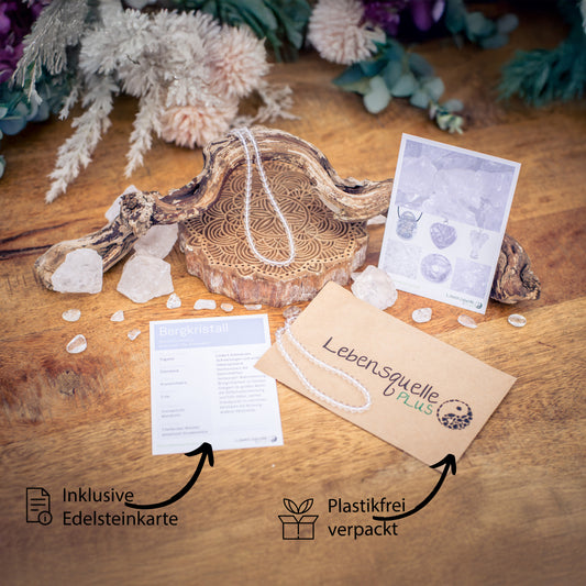 Rock crystal ball chain | Ø 4mm with 925 silver clasp | 45cm