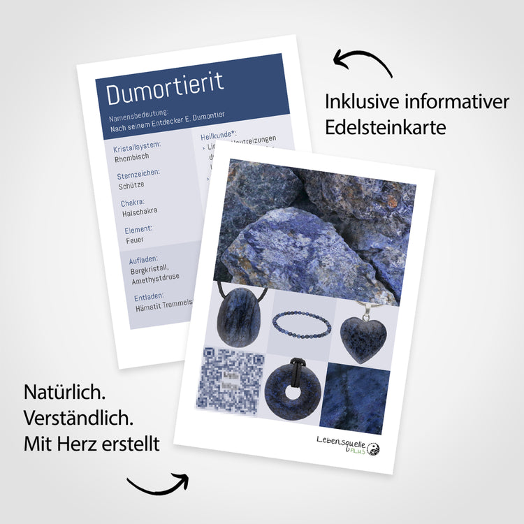 Dumortierite bead chain | Ø 4mm with 925 silver clasp | 45cm