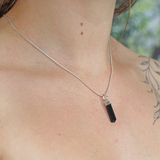 Tourmaline, black (schorl) polished tip | 2-3 cm