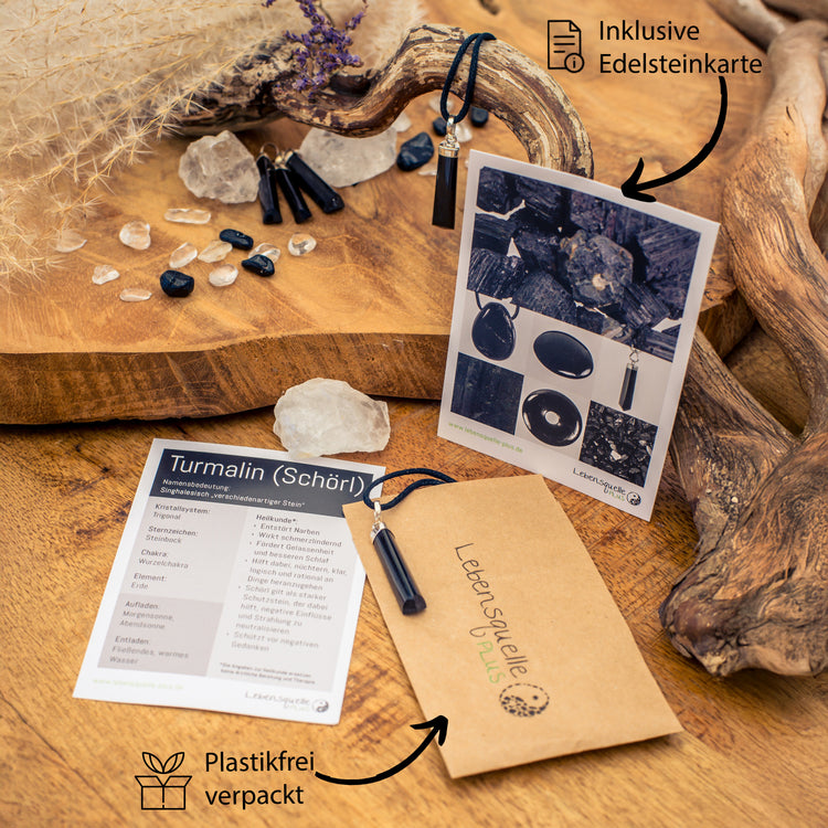 Tourmaline, black (schorl) polished tip | 2-3 cm