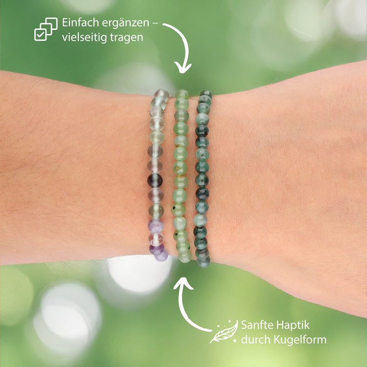 Nephrite (Jade) Mini Bead Bracelet | 4 mm