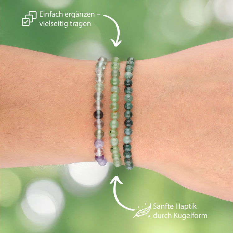 Nephrit (Jade) Mini-Kugelarmband | 4 mm