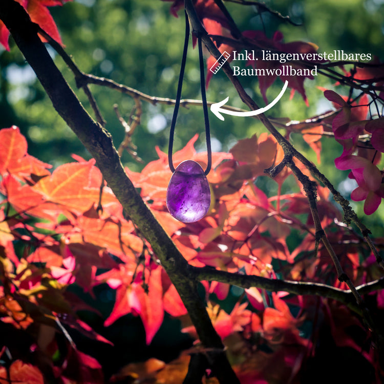 Amethyst drop pendant
