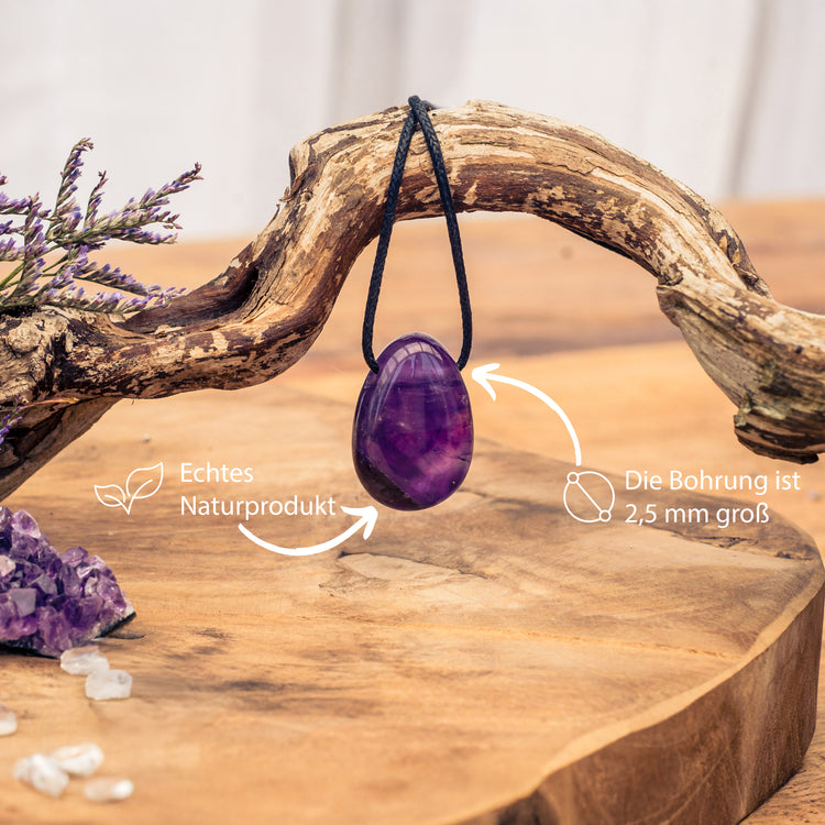 Amethyst drop pendant