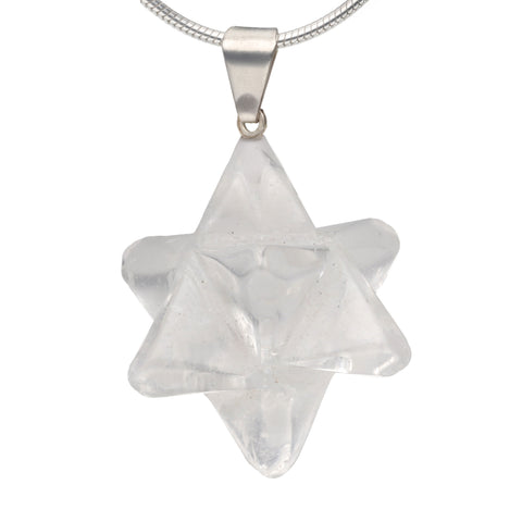 Rock crystal Merkaba pendant