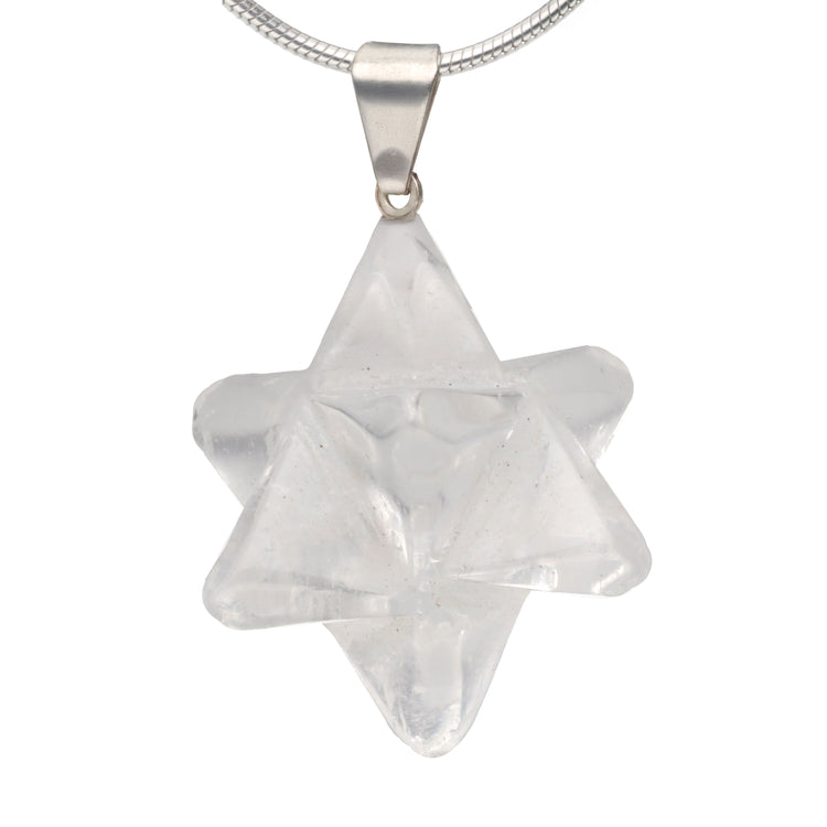 Rock crystal Merkaba pendant
