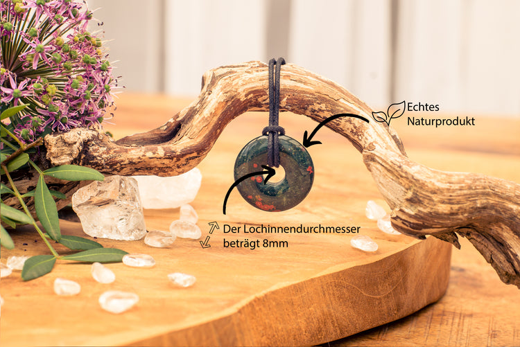 Heliotrope Donut | 30 mm pendant + cotton cord