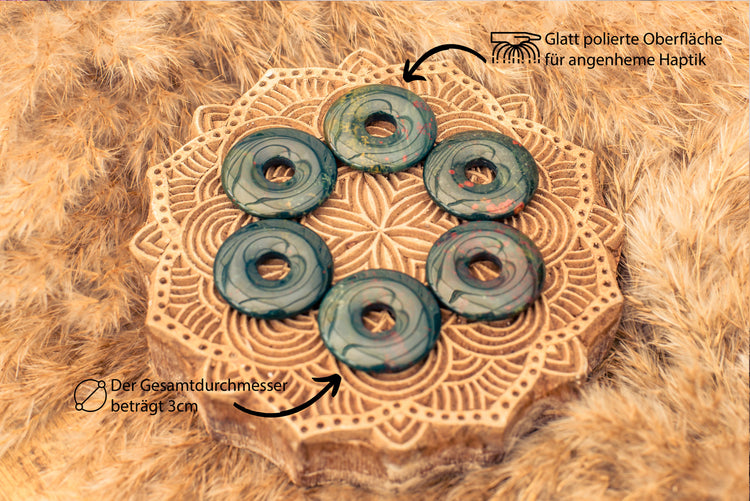 Heliotrope Donut | 30 mm pendant + cotton cord