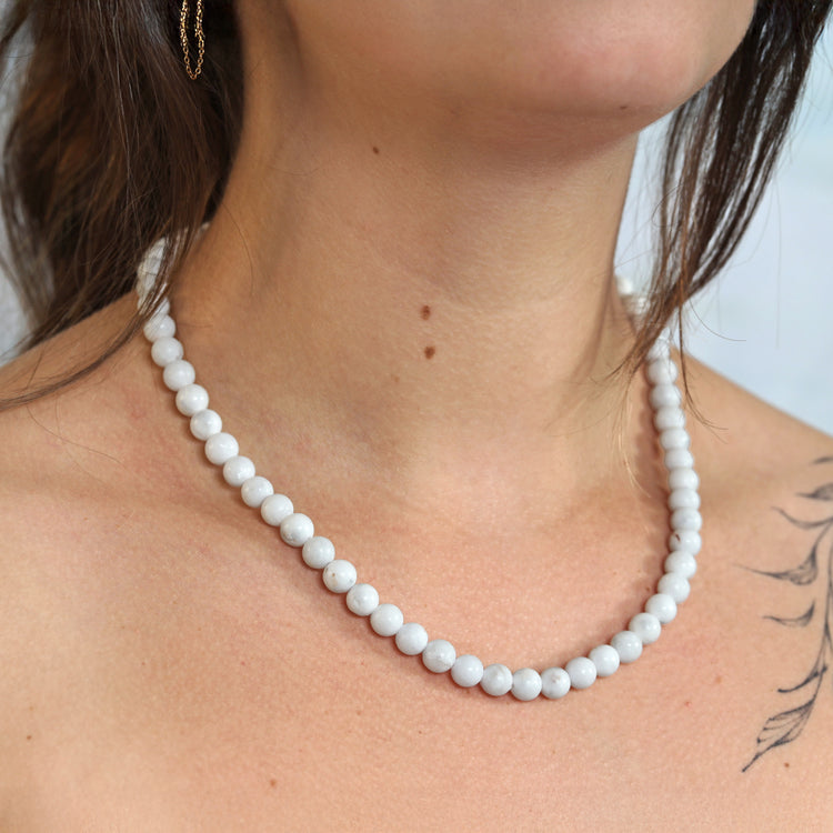 Ball chain 45cm | Baryte (satin finish) | 8 mm 