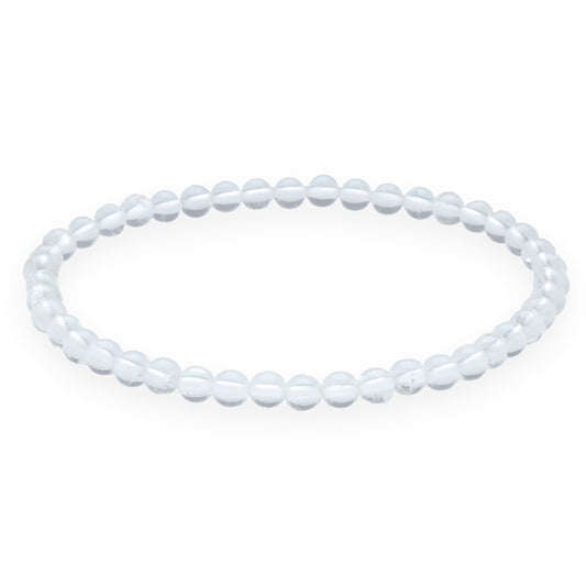 Rock crystal mini ball bracelet | 4 mm