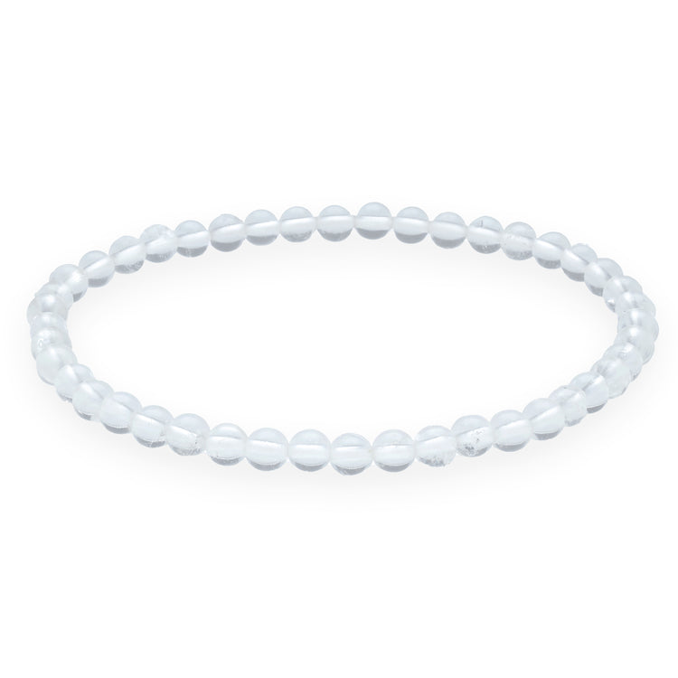 Rock crystal mini ball bracelet | 4 mm