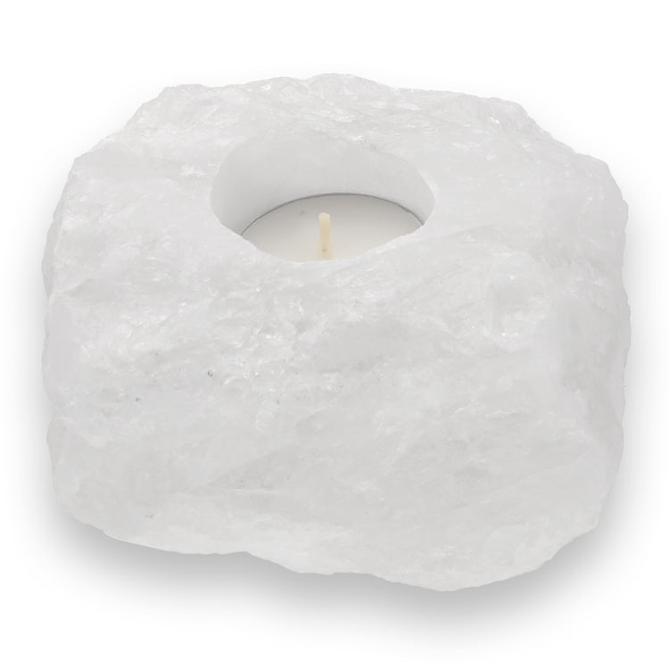 Bergkristall Teelichthalter