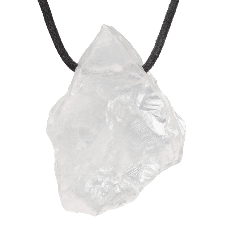 Rock crystal rough stone pendant