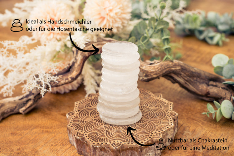 Rock crystal disc stone