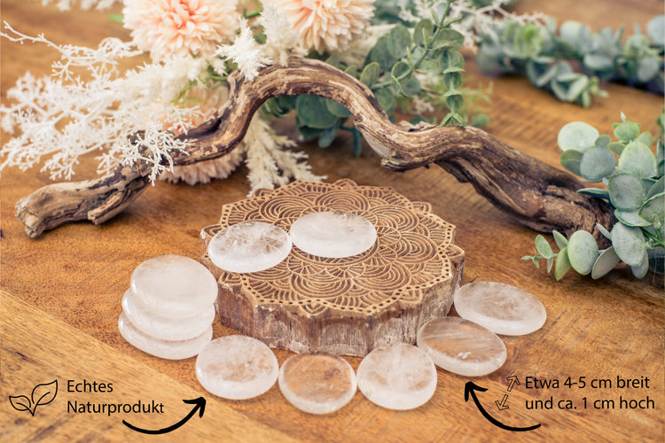 Rock crystal disc stone