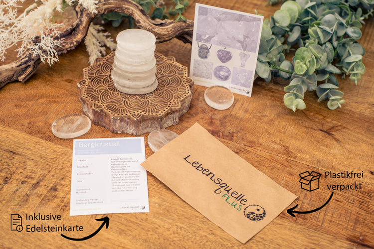 Rock crystal disc stone