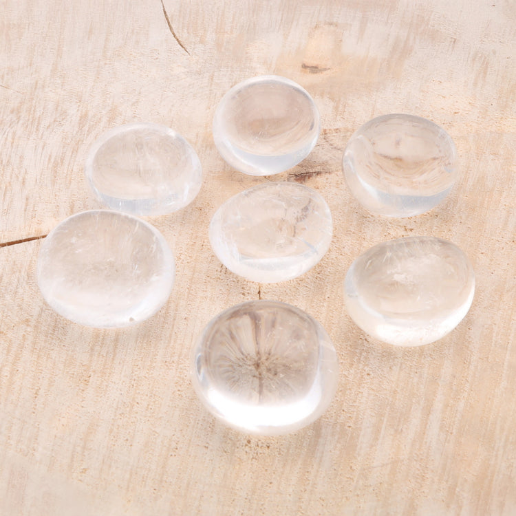 Rock crystal tumbled stone