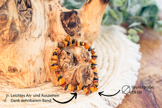 Amber chip bracelet (multicolor)