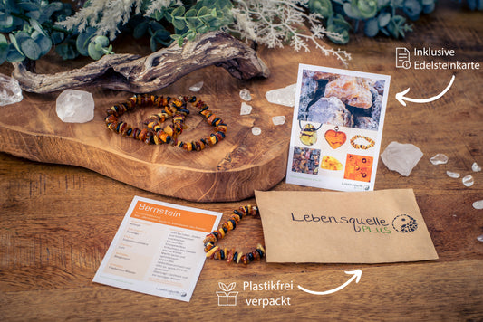Amber chip bracelet (multicolor)