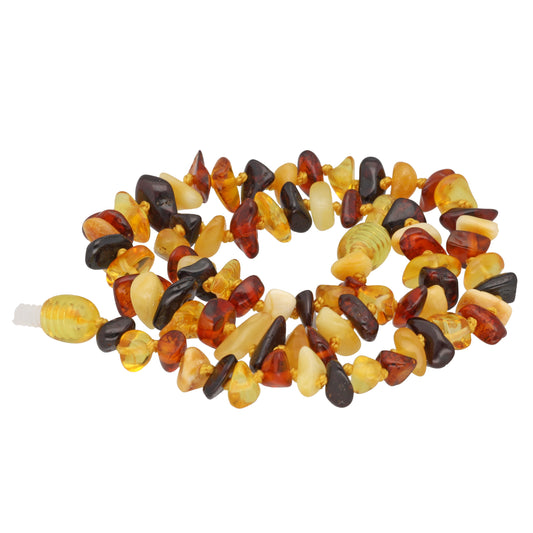 Baltic amber necklace 32 cm | Filigree jewelry for small necks