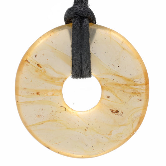Amber Donut | 30 mm Pendant + Cotton Cord 