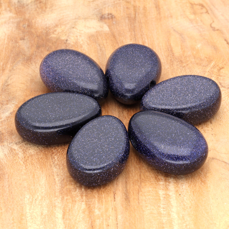 Blue Goldstone Drop Pendant