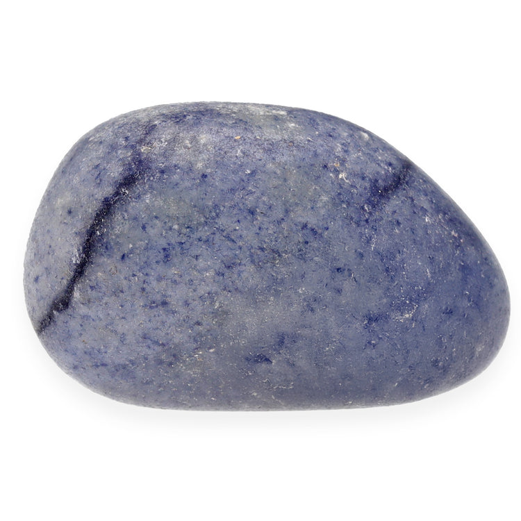 Blue quartz tumbled stone