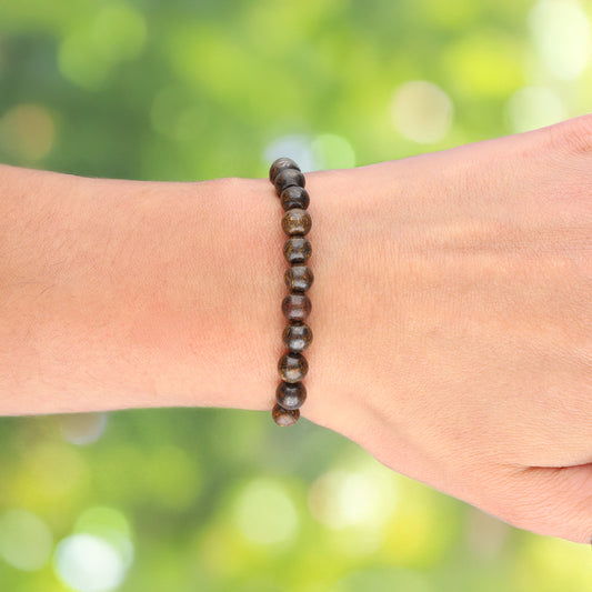 Bronzite bead bracelet | 6 mm