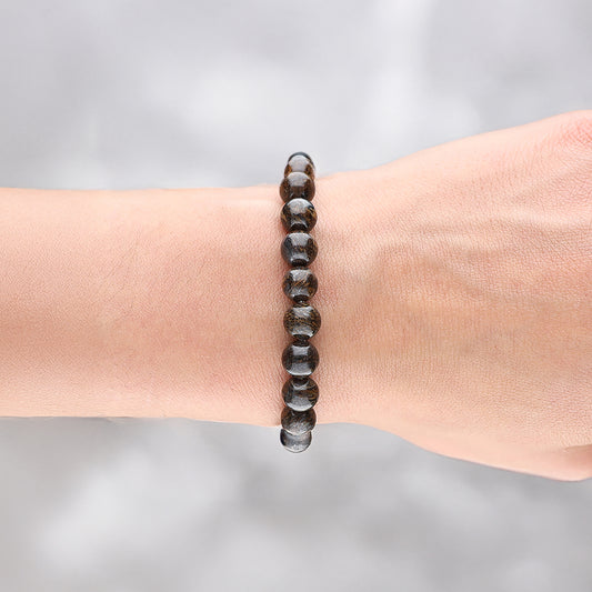 Bronzite bead bracelet | 8 mm
