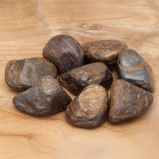 Bronzite tumbled stone