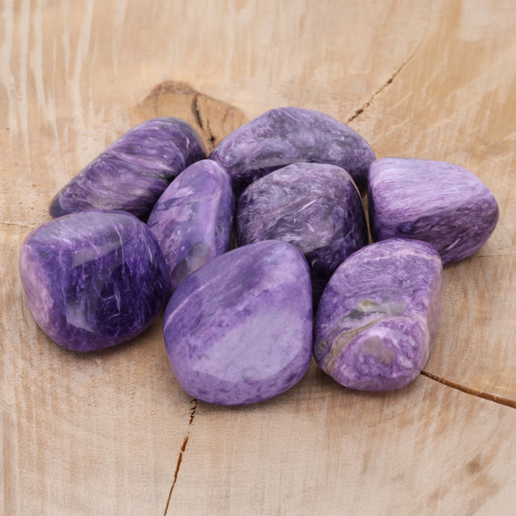 Charoite tumbled stone