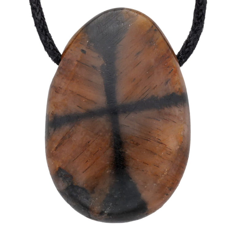 Chiastolite (Cross Stone) Drop Pendant