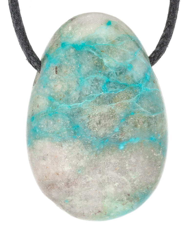 Chrysocolla drop pendant B-quality