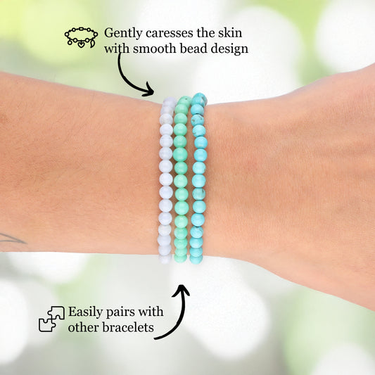 Chrysoprase mini ball bracelet | 4mm