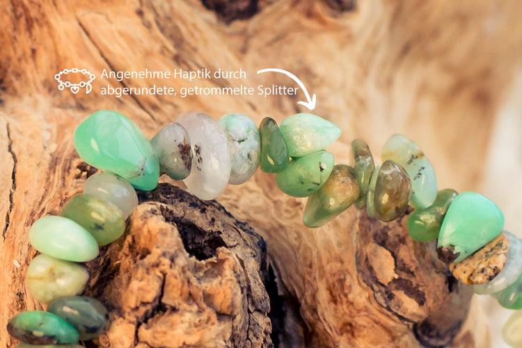Chrysoprase chip bracelet