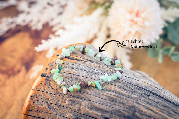 Chrysoprase chip bracelet