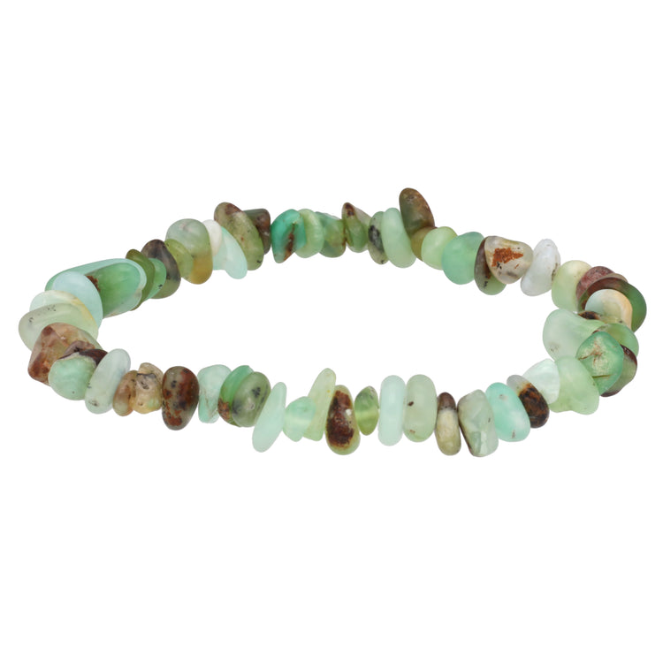 Chrysoprase chip bracelet