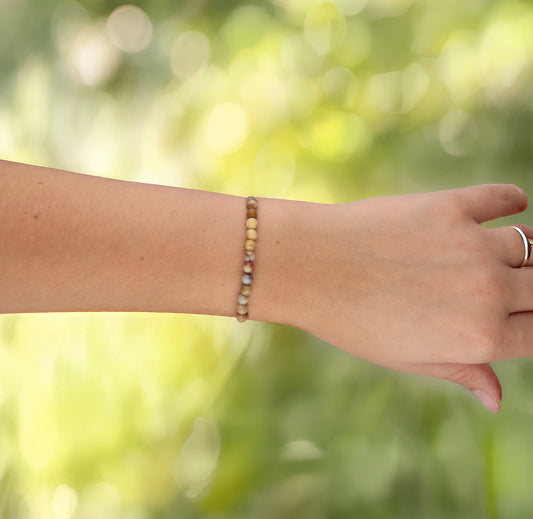 Crazy Lace Agate Mini Ball Bracelet | 4mm
