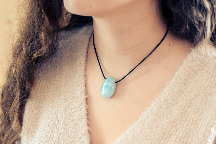 Aquamarine drop pendant