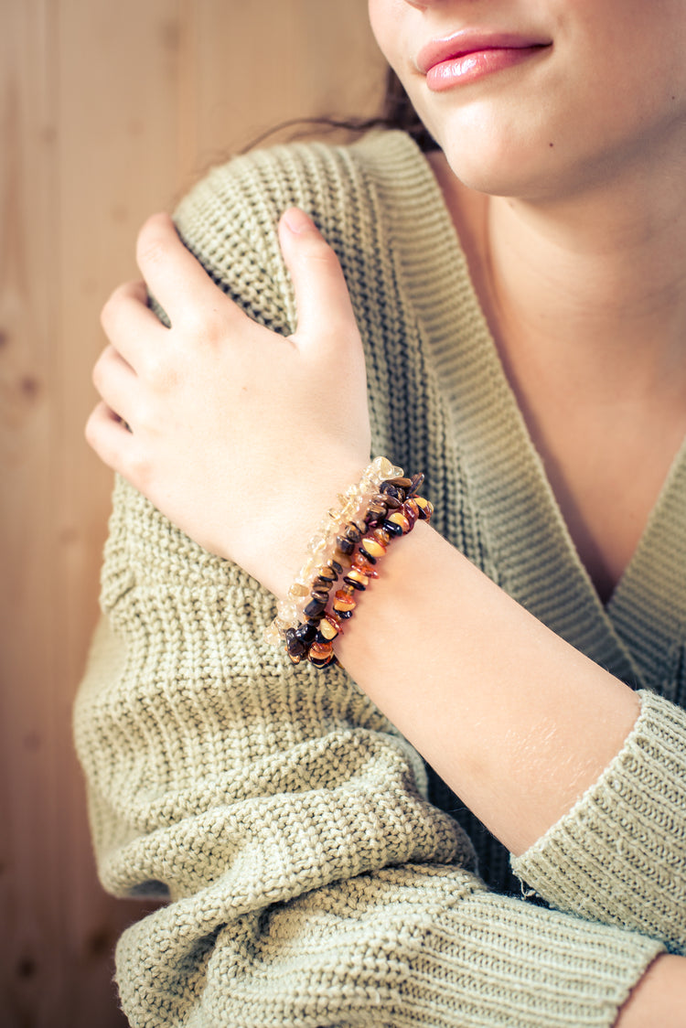 Tiger eye chip bracelet