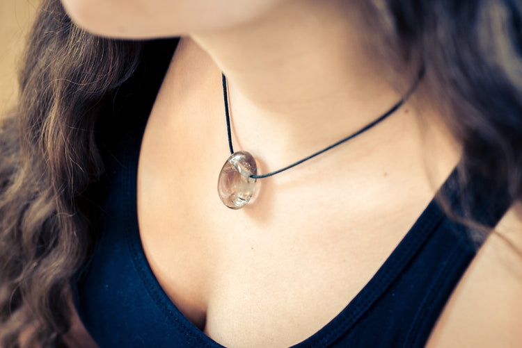 Smoky quartz drop pendant