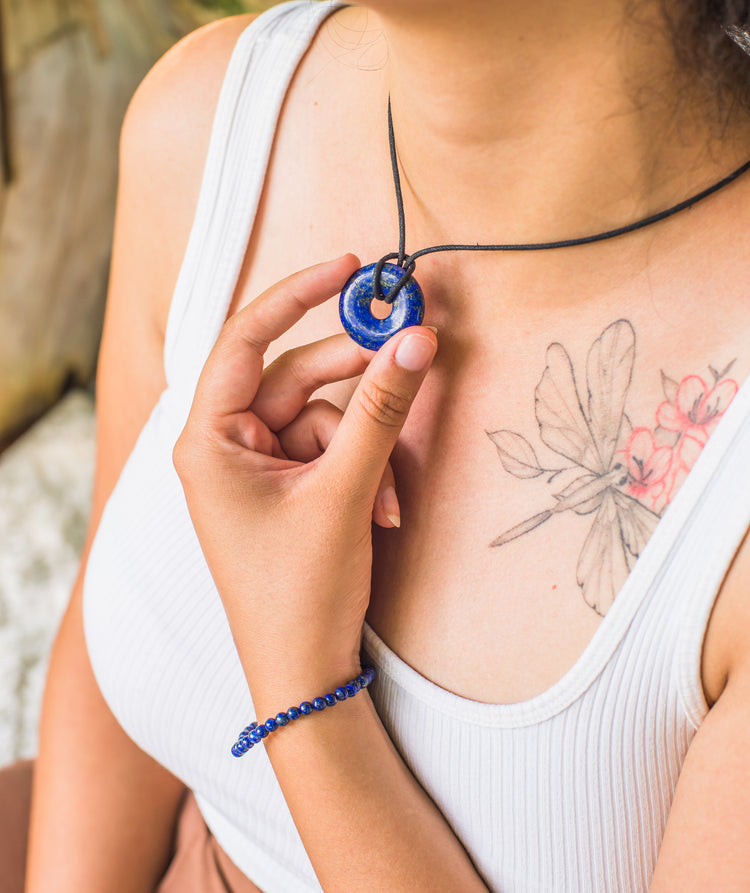 Lapislazuli Donut | 30 mm Anhänger