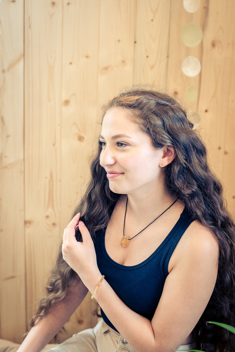 Citrin Ohrstecker 6 mm | 925er Silber