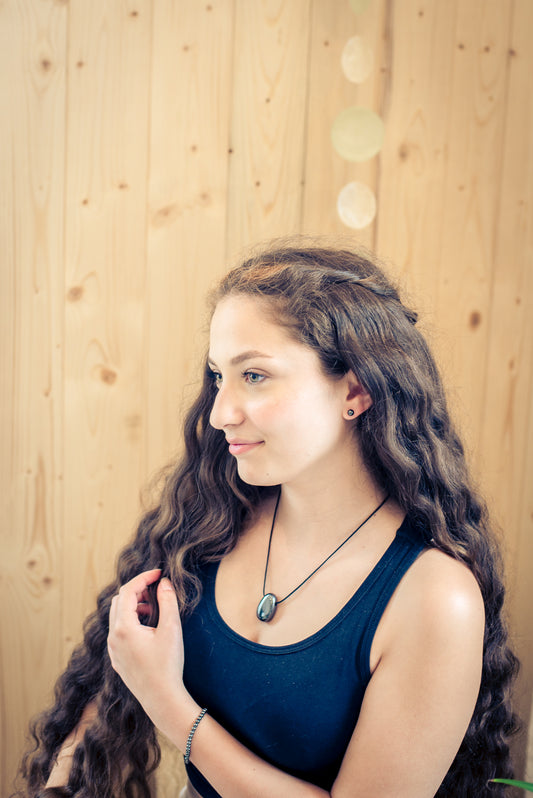 Hematite drop pendant