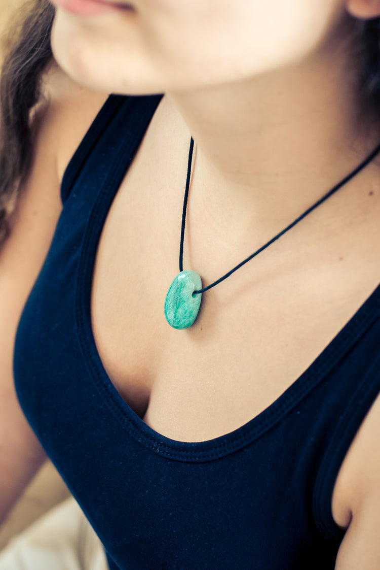Amazonite drop pendant