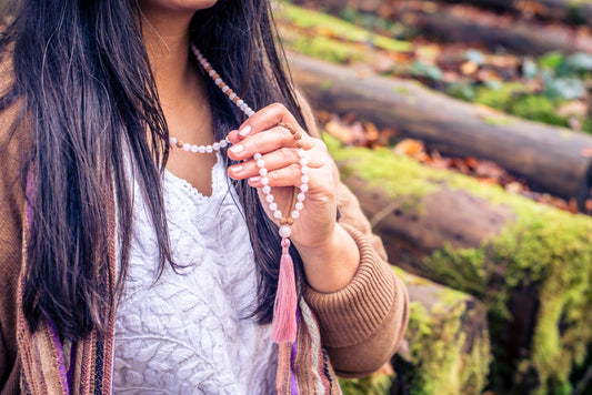 Rosenquarz Mala | Liebe,Lust, Lebensfreude | Edelstein Mala
