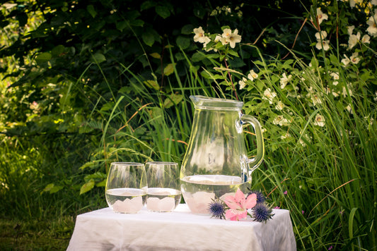 Rose quartz water stones