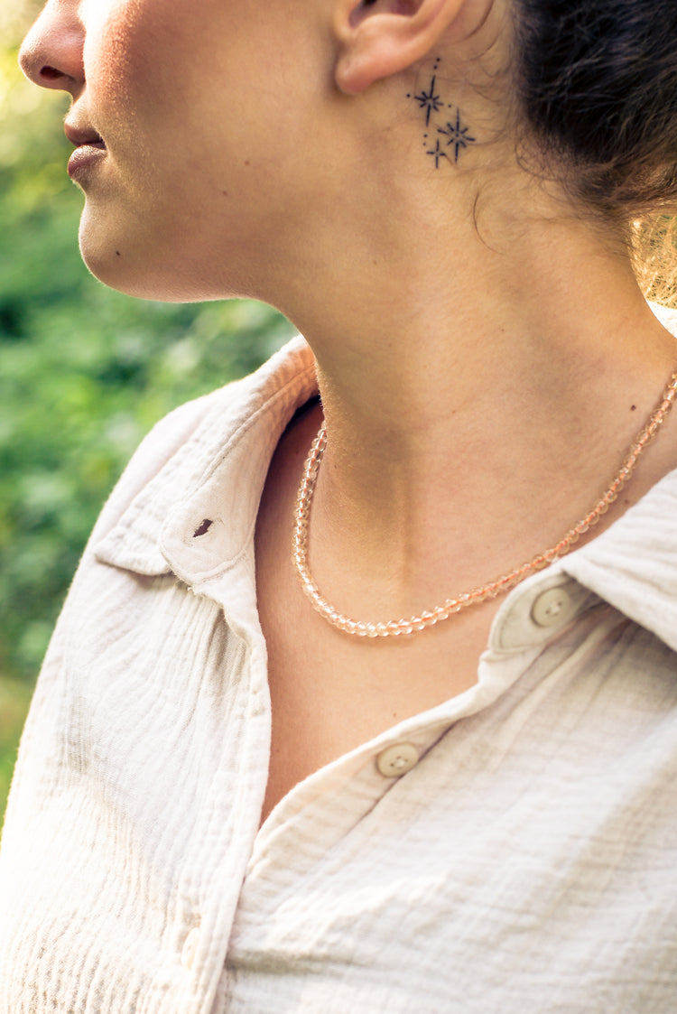 Citrine | Ø 4mm with 925 silver clasp | 45cm